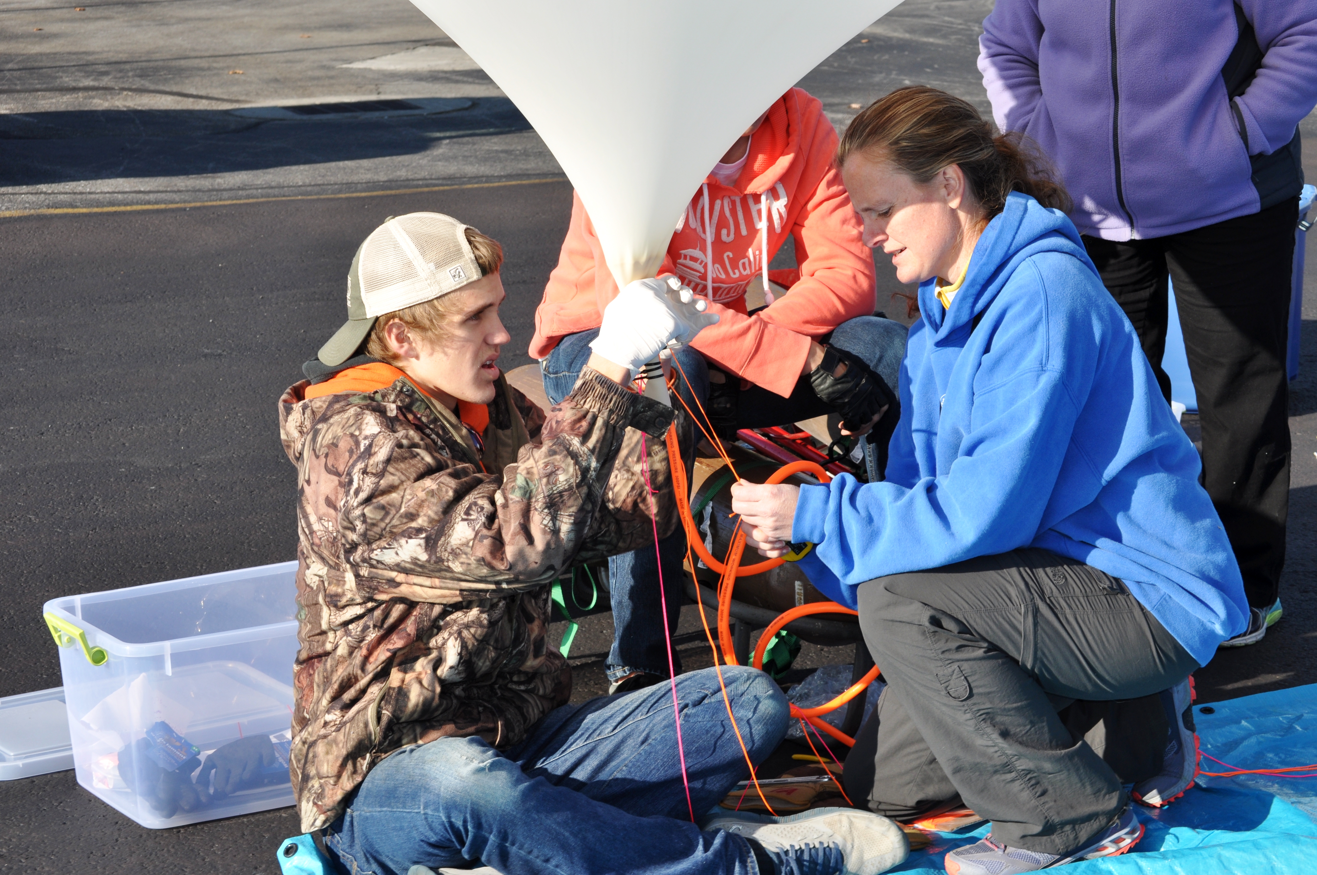 Christina Welsh working with one of her students.